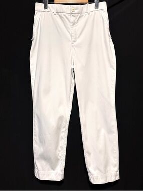 Spanx Stretch Twill Cropped Chino Pants White L